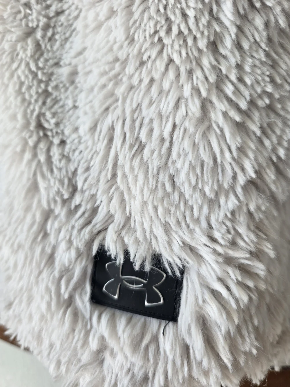 Under Armour White Fuzzy Zip-Up Kids Hoodie